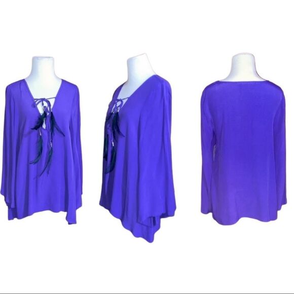 PJK, Flowy, Indigo, Oversized, Boho Dakota Tunic Blouse - Picture 13 of 16